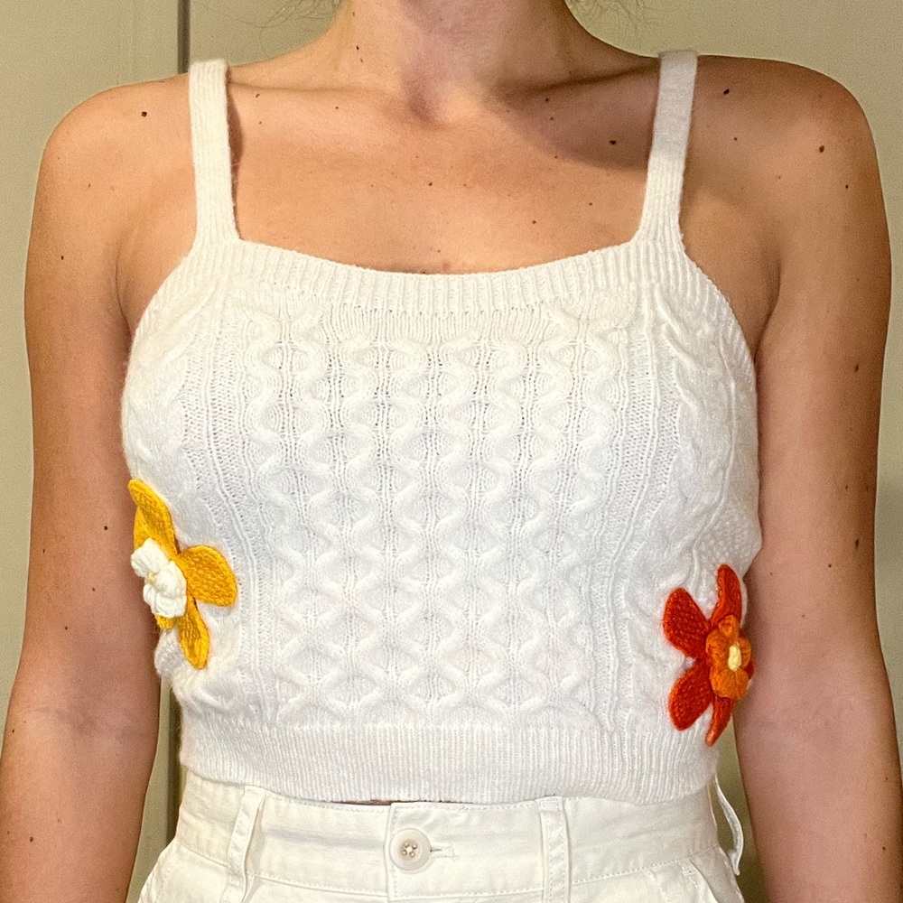 Cider cropped sweater tank